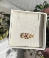 Bordo Taşlı Vintage Yüzük I 14 Altın Kaplama