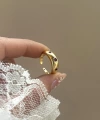 Bordo Taşlı Vintage Yüzük I 14 Altın Kaplama