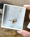 Bordo Taşlı Göz Vintage Yüzük I 14 Altın Kaplama