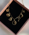 Çok Charmlı Vintage Kolye I Çelik