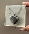 Fotoğraf ve Yazılı I Love You Desenli Kapaklı Kolye (2,1 cm)