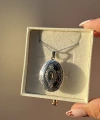 Fotoğraf ve Yazılı Oval Kapaklı Kolye (2,3 cm)