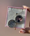 Fotoğraf ve Yazılı Yuvarlak Kapaklı Kolye (2 cm)