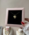 Fotoğraflı İşlemeli Kapaklı Kalp Kolye ( 1.5 cm )