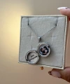 Fotoğraflı ve Yazılı Yuvarlak Kapaklı Kolye (1,5 cm )