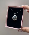 Fotoğraflı ve Yazılı Yuvarlak Kapaklı Kolye (1,5 cm )