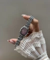 Gümüş Pembe Vakit Vintage Saat