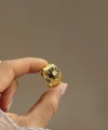 Güneş Motifli Vintage Yüzük I Çelik