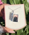 Güneş ve Yıldız Desenli Fotoğraflı Kolye
