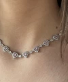 Pembe Kalp Motifli Zincir Choker