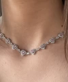 Pembe Kalp Motifli Zincir Choker