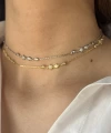 Fatma Ana El ve Ay Motifli Choker Zincir Kolye I 925 Gümüş
