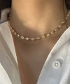 Motifli Choker Zincir Kolye I 925 Gümüş