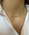 Motifli Choker Zincir Kolye I 925 Gümüş