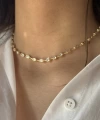 Motifli Choker Zincir Kolye I 925 Gümüş