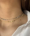 Fatma Ana El ve Ay Motifli Choker Zincir Kolye I 925 Gümüş