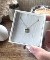 Minimal Kare Göz Kolye I 925 Gümüş