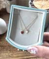 Opal Taşlı Minimal Kalp Kolye I 925 Gümüş