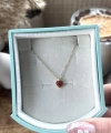 Opal Taşlı Minimal Kalp Kolye I 925 Gümüş