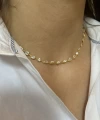 Motifli Choker Zincir Kolye I 925 Gümüş