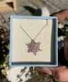 Violet Çiçek Kolye I 925 Gümüş
