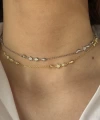 Fatma Ana El ve Ay Motifli Choker Zincir Kolye I 925 Gümüş