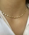 Motifli Choker Zincir Kolye I 925 Gümüş