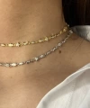 Fatma Ana El ve Ay Motifli Choker Zincir Kolye I 925 Gümüş