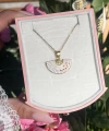 Pembe Yelpaze Kolye I Çelik