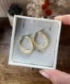 Oval Halka Küpe I 925 Gümüş