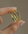 Oval Halka Küpe I 925 Gümüş