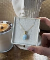 Larimar Taşlı Kolye (Rahatlatıcı Taş) | 925 Gümüş