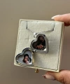 Love Desenli Kapaklı Çift Fotoğraflı Kolye (2,1 cm)