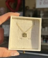 Minimal Kare Göz Kolye I 925 Gümüş
