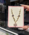 Mor Prenses Çiçeği Violet Kolye