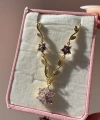 Mor Prenses Çiçeği Violet Kolye