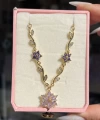 Mor Prenses Çiçeği Violet Kolye