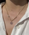 Mor Prenses Çiçeği Violet Kolye