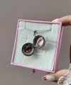 Çift Fotoğraflı Yuvarlak Kapaklı Altın Kolye (1,5 cm)