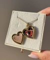 Ön Kapak Yazılı Fotoğraflı Kalp Kolye (1,7 cm)