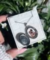 Oval Desenli Fotoğraflı Kapaklı Kolye I Çelik