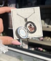 Oval Desenli Fotoğraflı Kapaklı Kolye I Çelik