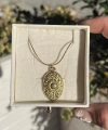 Oval Plaka Güneş Kolye I Çelik