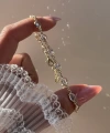 Oval Taşlı Bileklik I 18K Altın Kaplama