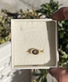 Oval Yıldız Vintage Yüzük I 14 Altın Kaplama