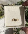 Oval Yıldız Vintage Yüzük I 14 Altın Kaplama