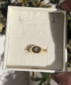 Oval Yıldız Vintage Yüzük I 14 Altın Kaplama