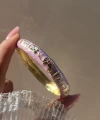 Pastel Kalın Mor Mineli Bileklik