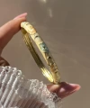 Pastel Sarı Çiçek Mineli Bileklik