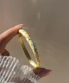 Pastel Sarı Çiçek Mineli Bileklik